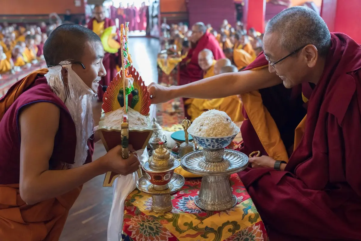 khenrinpoche Geshe Chonyi at Losar puja 2019